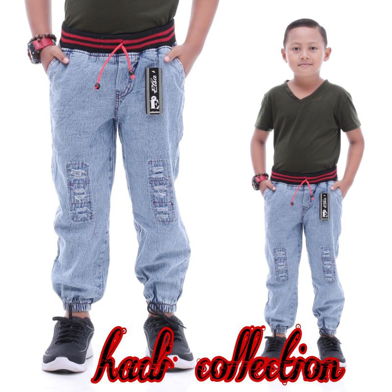 CELANA JOGGER ANAK PINGGANG KARET 1-5Tahun Jeans Joger Anak termurah JOGGER ANAK JEANS ANAK BISA COD