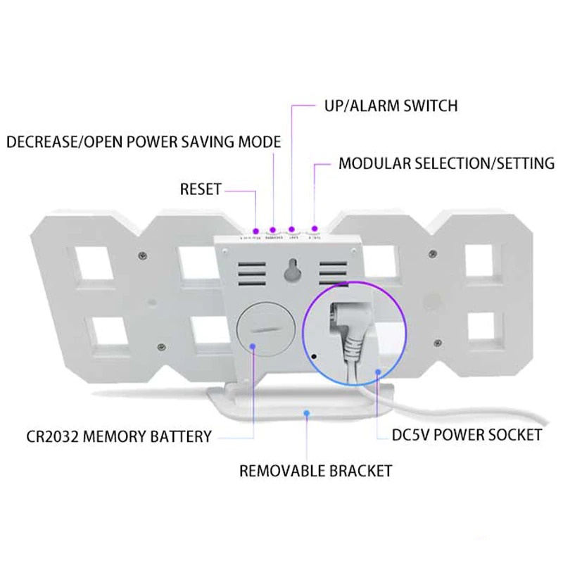 BISA COD Jam Digital LED 3D Mode Malam Bersinar Jam Meja Elektronik Dapat Diatur Kecerahan -   Jam Weker Pintar - Jam Alarm Jam Gantung Dinding - Jam LED Meja Kubus Digital Alarm berubah 7 warna - /jam meja dijital led - jam meja karakter