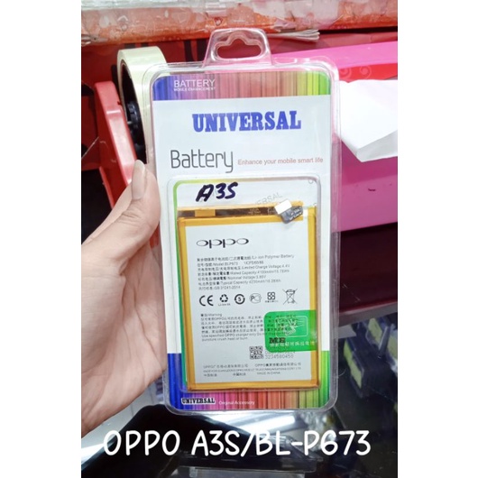 Baterai Batre Battery original Oppo A3S/BLP673