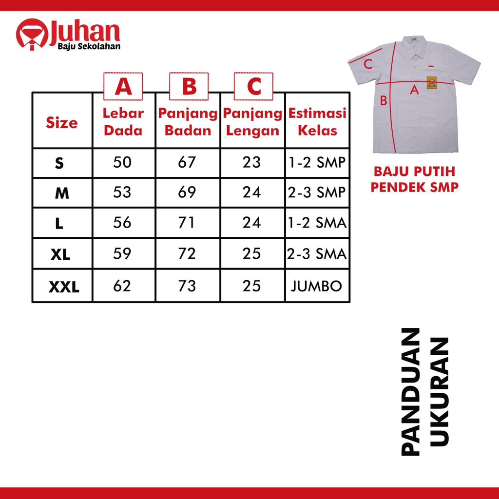 Gratong Seragam Smp Baju Sekolah Smp Kemeja Putih Smp Baju Smp Seragam Putih Lengan Pendek Smp