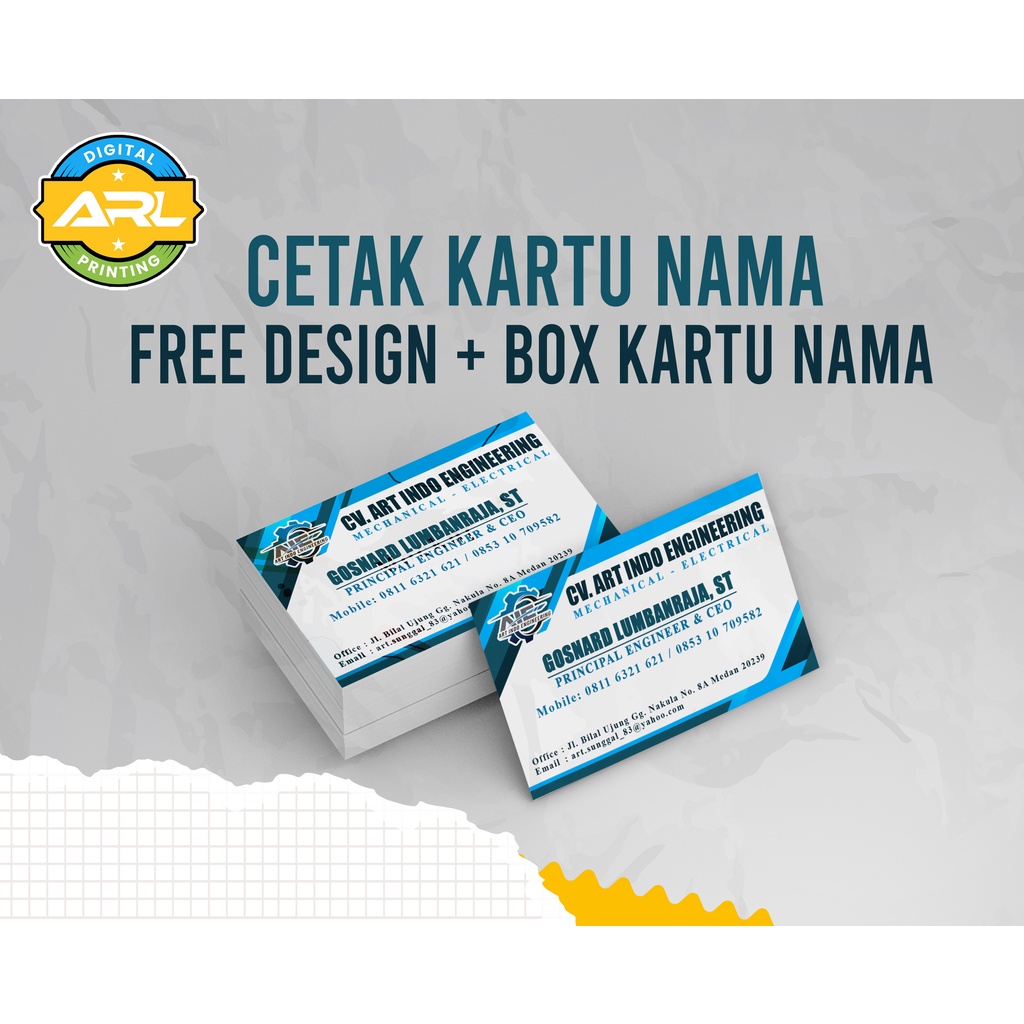 KARTU NAMA FREE DESIGN DAN BOX