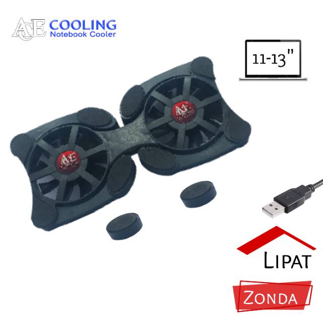 Ace cooling kipas notebook lipat / cooling fan type zonda no led