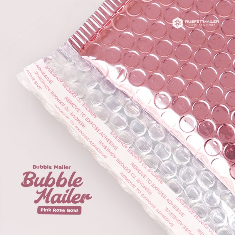 Amplop Bubble Mailer Rose Gold Premium