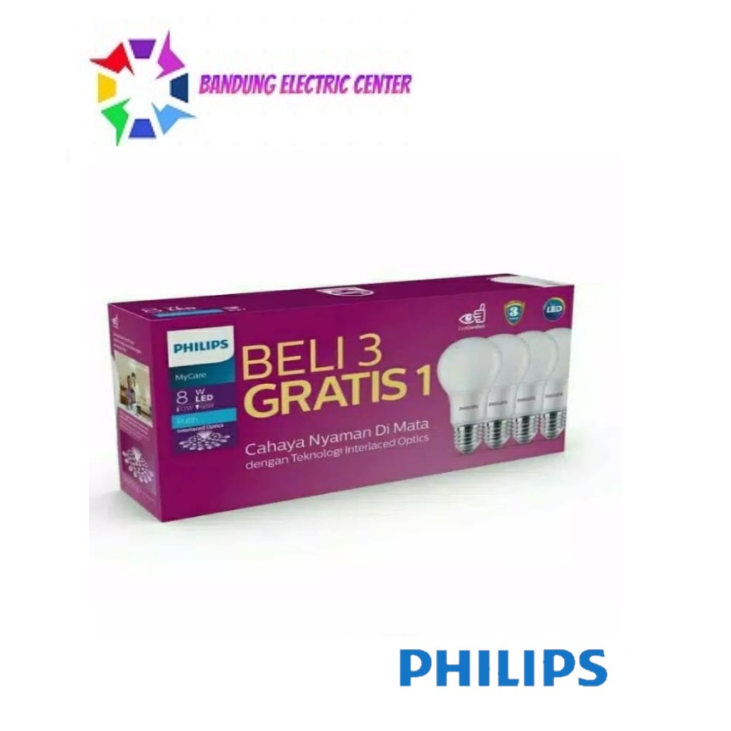 Jual Philips Multipack Mycare Ledbulb W Putih Lampu Philips Led Bulb Original Isi