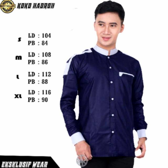 Bayar Di tempat Baju koko pria koko gus azmi koko el rumi koko hadroh koko lengan panjang koko Hilwa