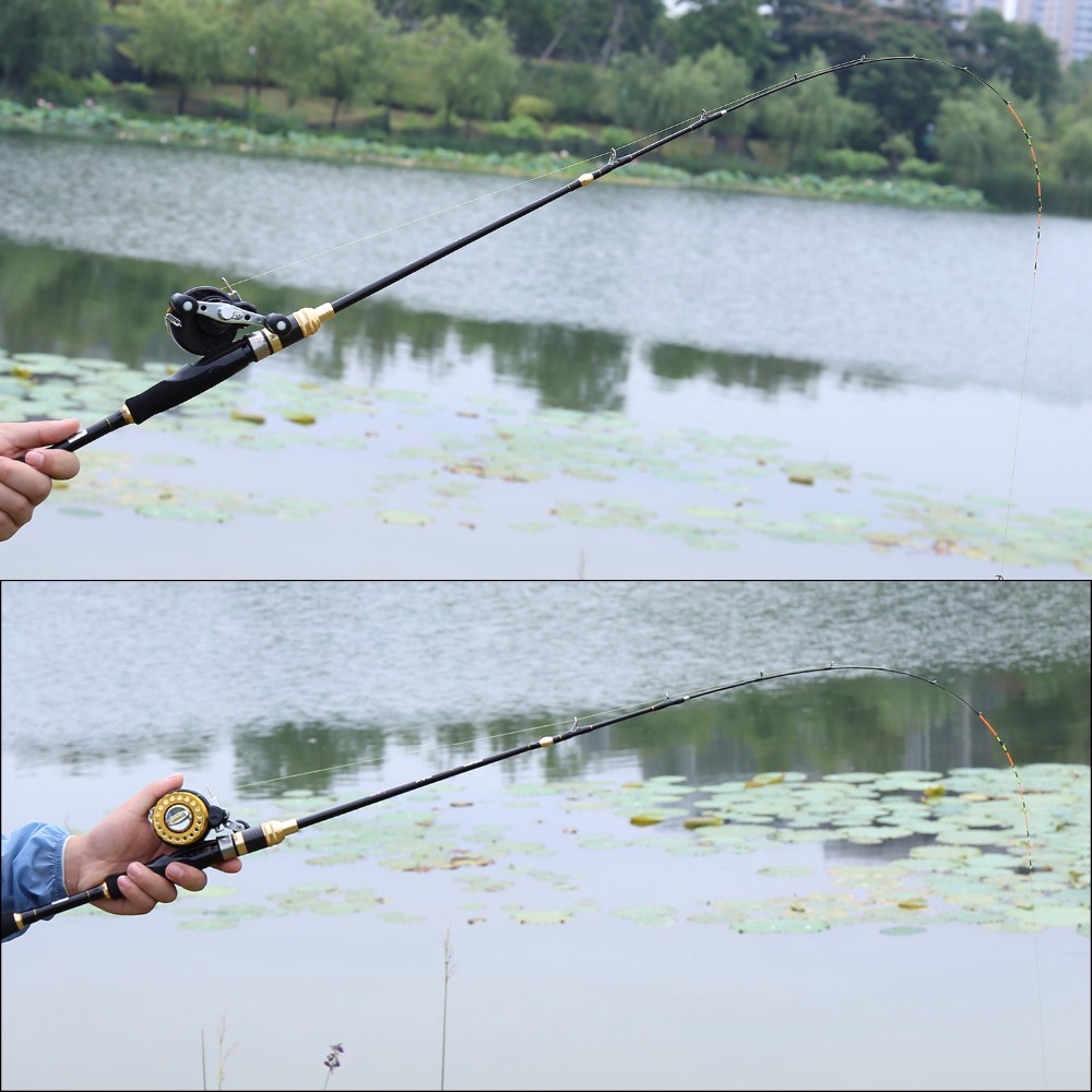 Sougayilang 1.2M Carbon Fiber Joran Pancing Spinning Fishing Rod For Air Asin Fishing Rod Udang Fishing Rod