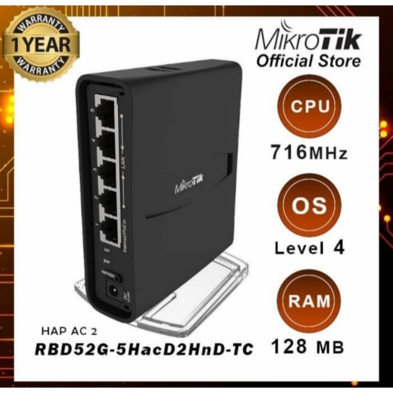 Mikrotik RBD52G-5HacD2HnD-TC haP-AC2 Wireless Router Indoor RBD52G