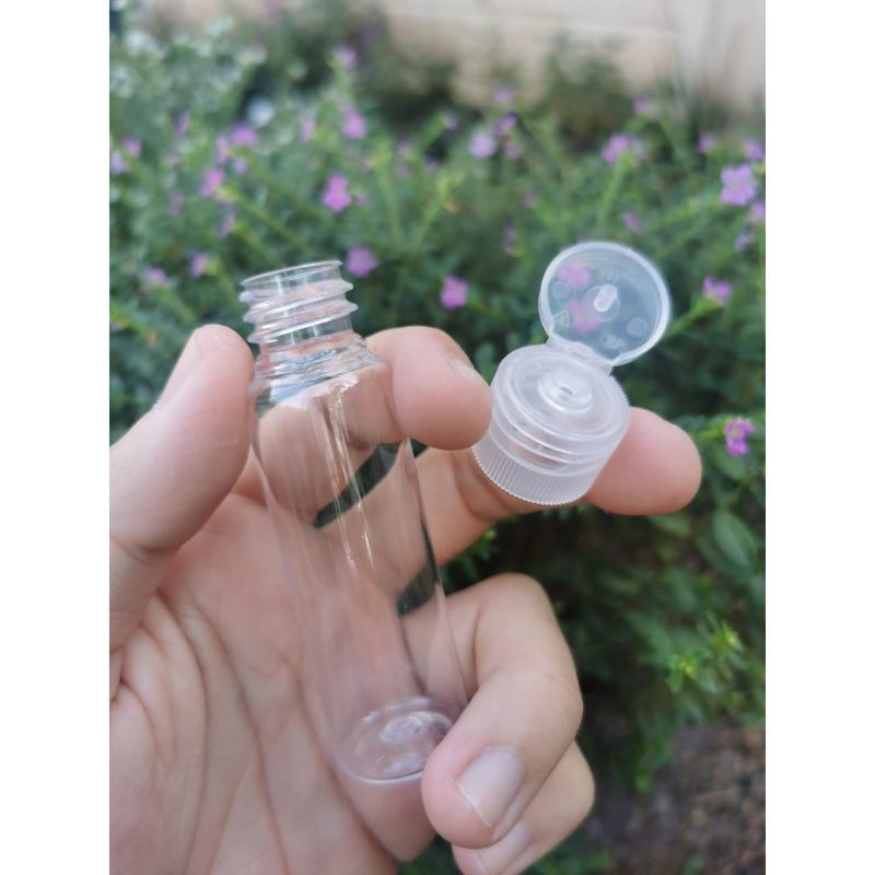 Botol kosong fliptop 20ml/botol bening skincare/travel 20ml clear transparan