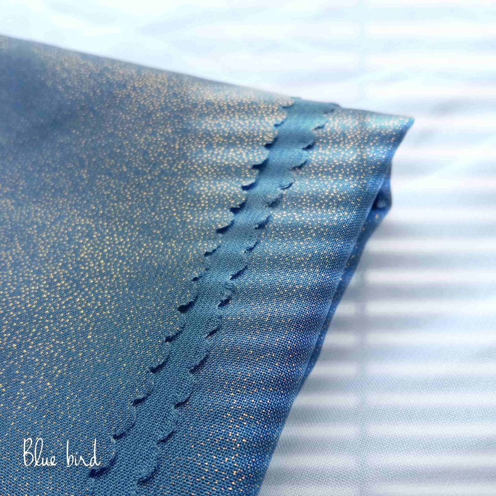 SHINAR GLAMOUR Gliter Hijab 115x115cm / Kerudung / Jilbab Segi Empat Premium-SHINAR-BLUEBIRD