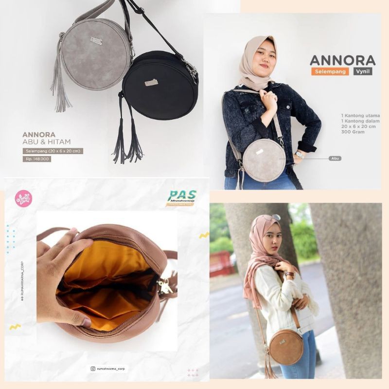 TAS SELEMPANG WANITA ANNORA RUMAH WARNA