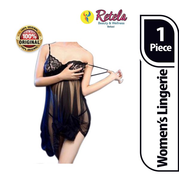 cayman baju tidur korea fashion / Lingerie Mini Sexy / Invisible / Black