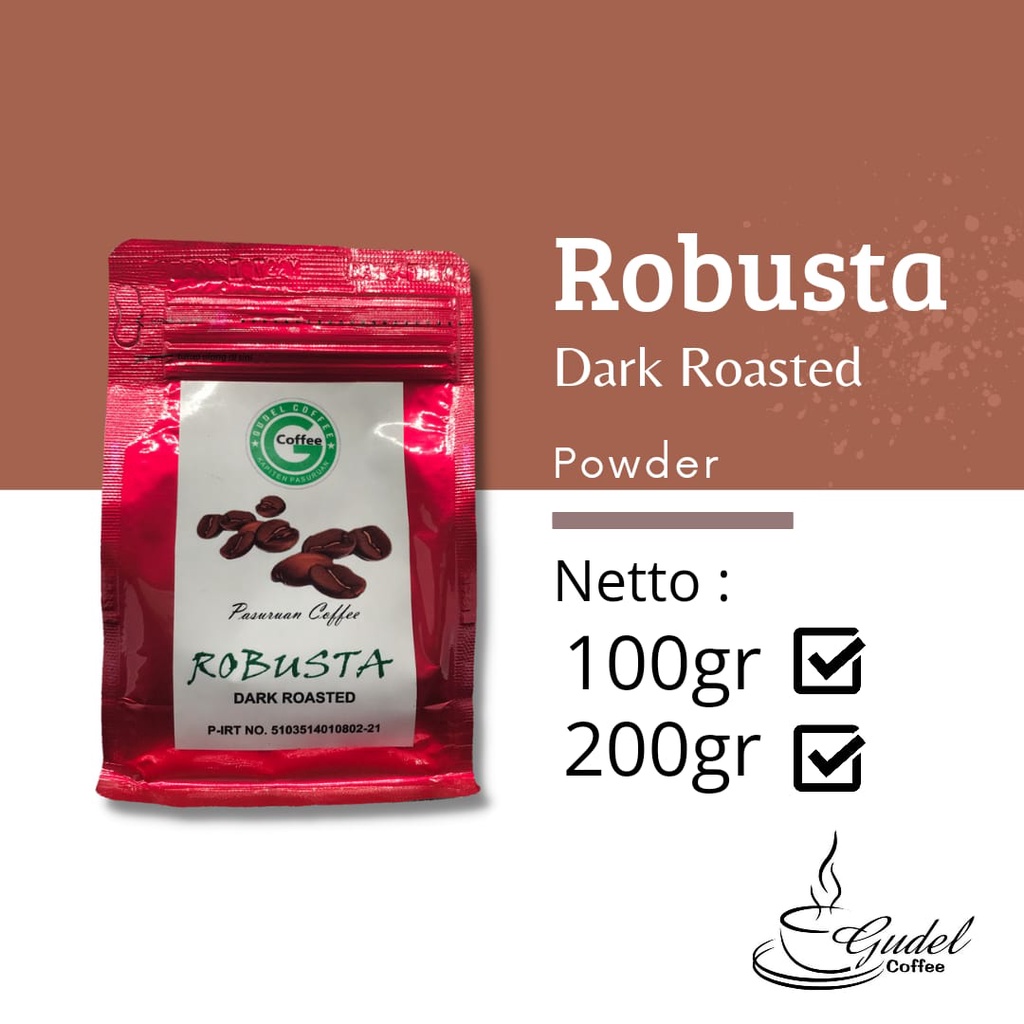 

BIJI KOPI BUBUK ROBUSTA DARK ROASTED KAPITEN KHAS PASURUAN BROMO ROBUSTA COFFEE BEANS