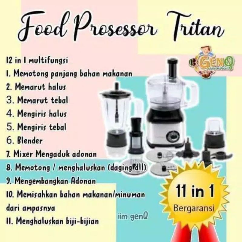 Food processor Vienta blender multifungsi