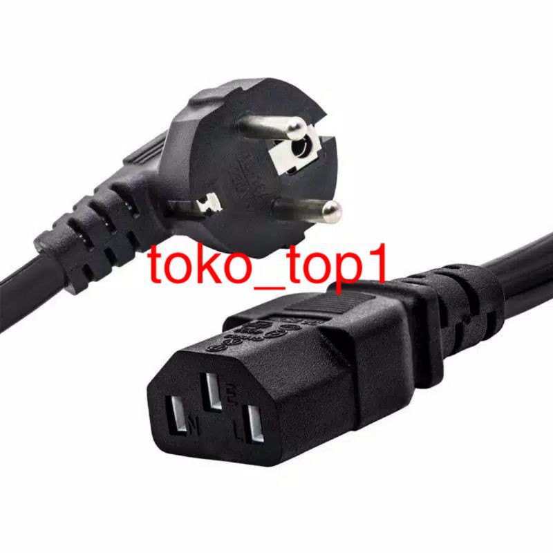 Kabel Power cpu listrik/Printer/Laptop/Psu to monitor/Power monitor BAGUS GARANSI