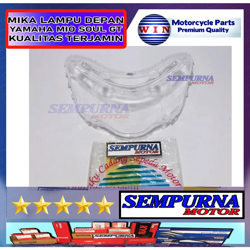 Merk WIN Kualitas Original Mika Lampu depan Mio soul Gt tahun 2012 kode part 1KP