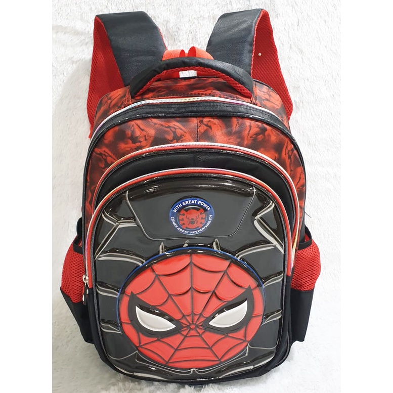 TAS RANSEL ANAK LAKI LAKI SEKOLAH SD KARAKTER SUPER JAGOAN ANAK LAKI LAKI GLOSSY / EMBOS DINO DINOSOURUS 3Res TIMBUL( Alucard - OSH 16&quot;  )