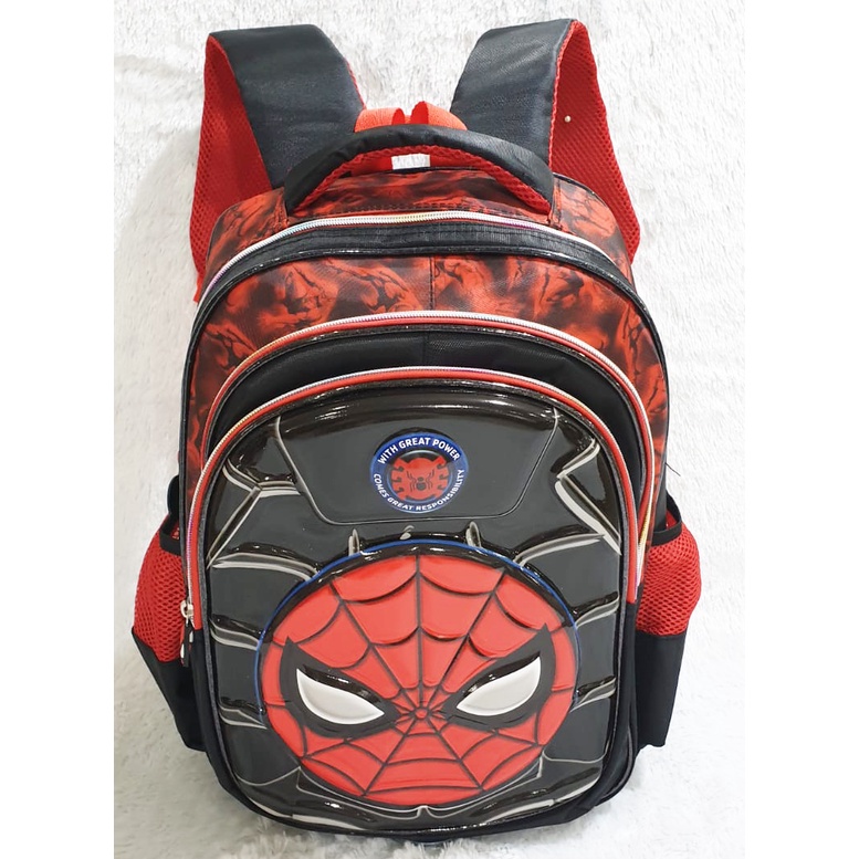 TAS RANSEL ANAK LAKI LAKI SEKOLAH SD KARAKTER SUPER JAGOAN ANAK LAKI LAKI GLOSSY / EMBOS DINO DINOSOURUS 3Res TIMBUL IMPORT ( Alucard - OSH 16&quot;  )