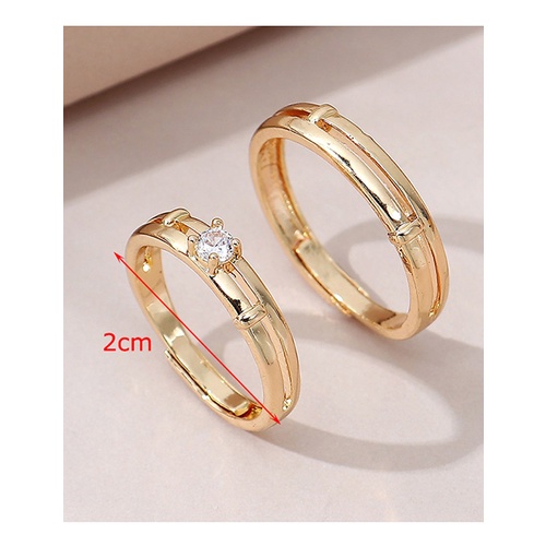 LRC Cincin Fashion Gold Color Beloved Ring Set Y65675