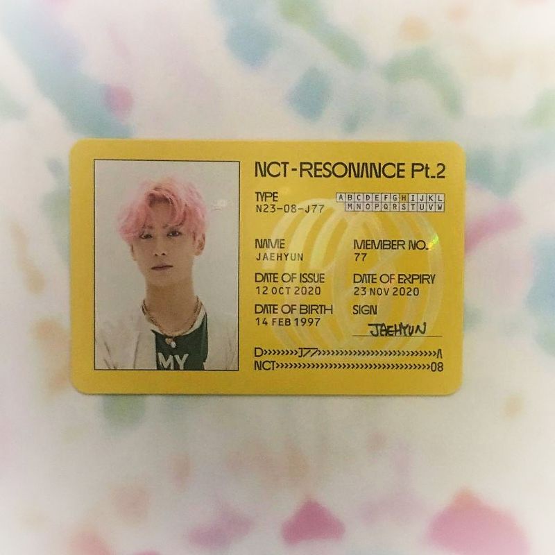 id jaehyun departure nct 2020 official photocard