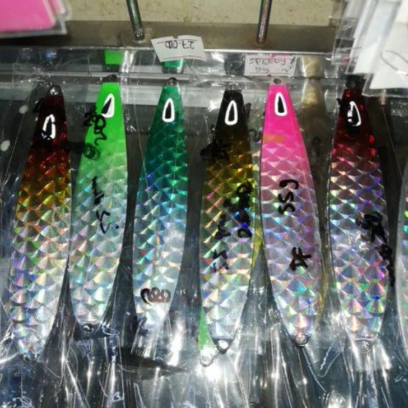 Umpan pancing tenggiri Spoon Sisik ikan warna mata 2D