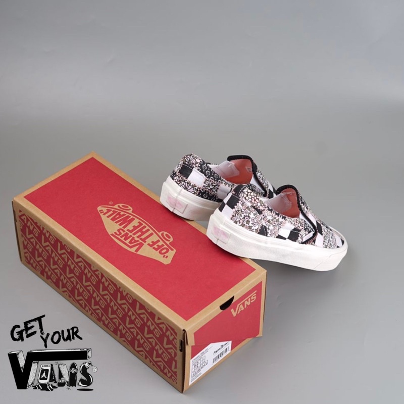 Vans Slip on Patchwork Floral Multi Marshmallow Original 100% Bnib