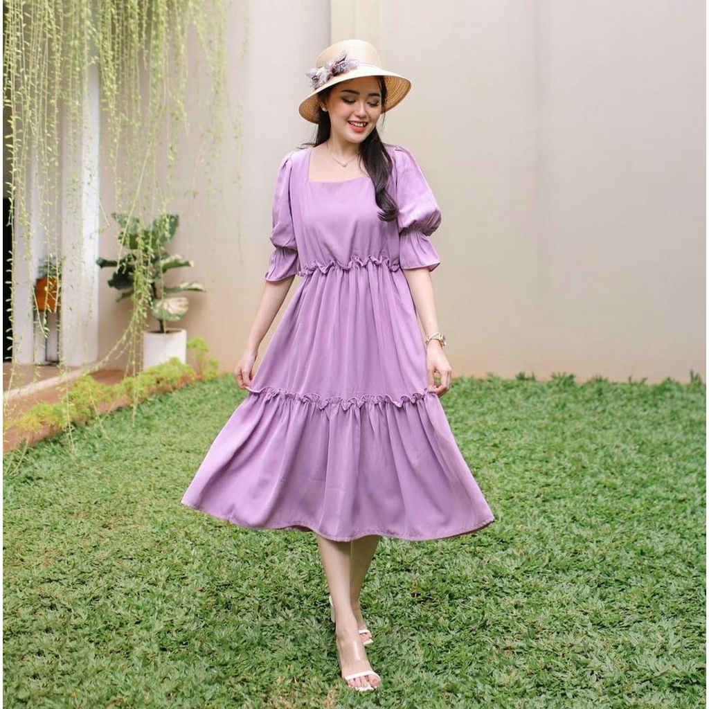 FWG - DRESS SYIOLA / DRESS KOREAN STYLE / BAJU DRES WANITA / DRESS / GAUN PESTA