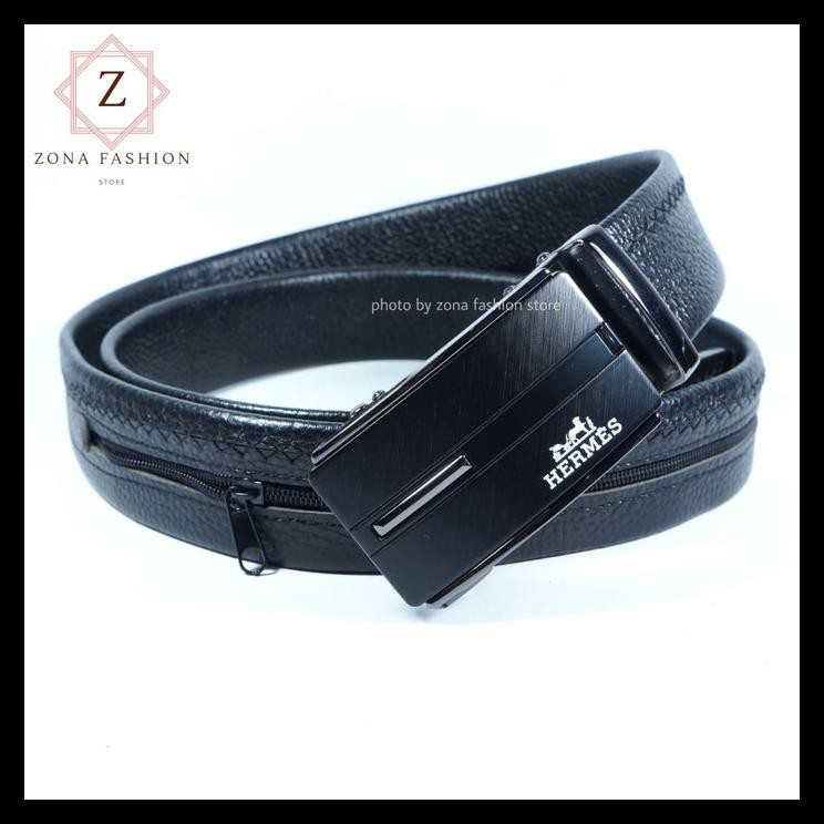 Indh ikat pinggang pria kantong rahasia / gesper kulit / sabuk import Gucci FREE ONGKIR Kode 778