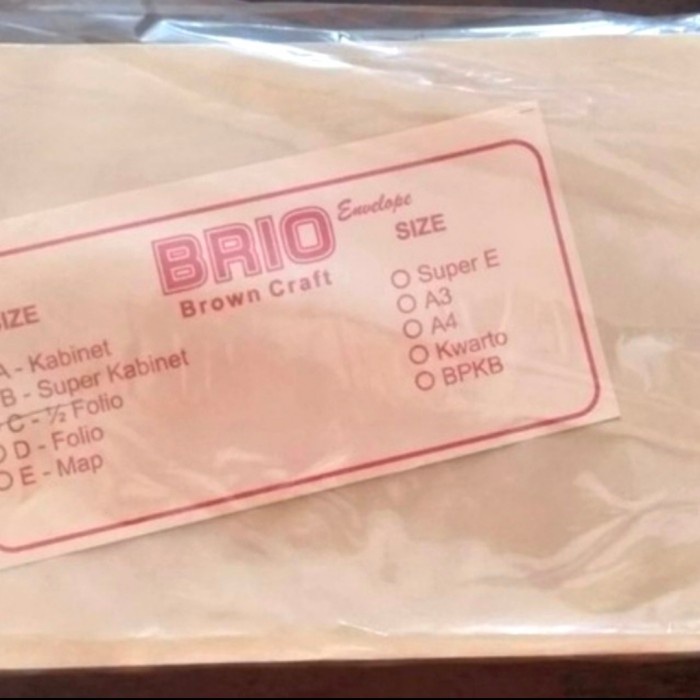 

Amplop Coklat BRIO 1/2 Folio