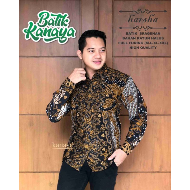 Kanaya Baju Batik Pria Full Furing Motif HARSHA