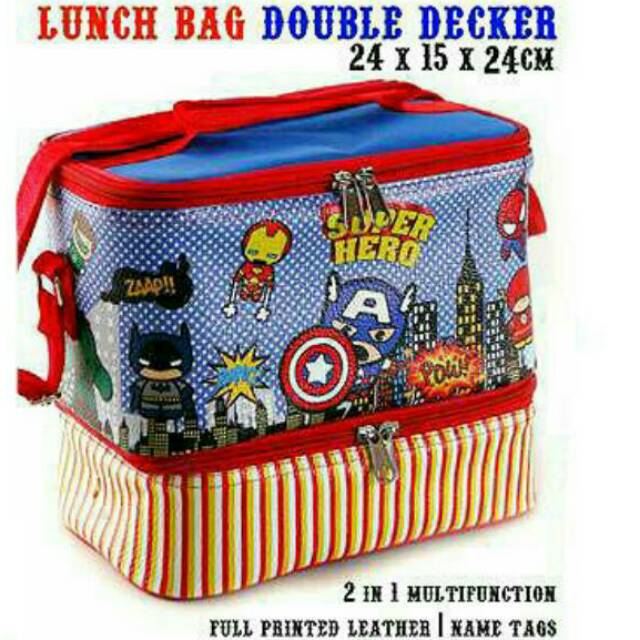 Free ongkir TAS BEKAL SERBAGUNA/ Lunch Bag Double Decker