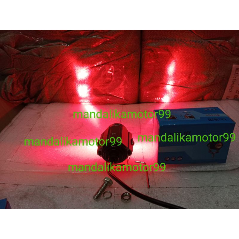 LAMPU TEMBAK LASER LED HJG D2 2WARNA + SENJA MERAH HIGH LOW PUTIH KUNING SUPER TERANG