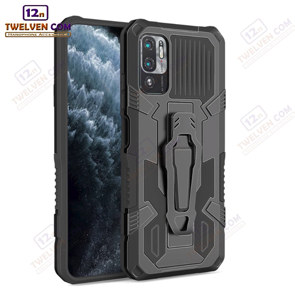 Case Shockproof Xiaomi Poco M3 Pro Armor Hardcase Stand Clip