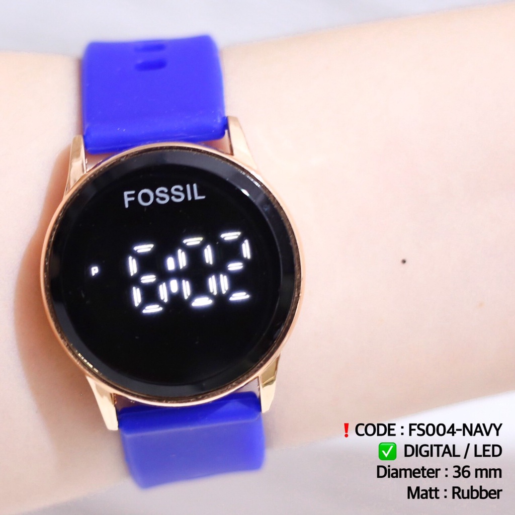 Jam tangan LED touch screen wanita pria rubber karet sporty layar sentuh termurah FSLED