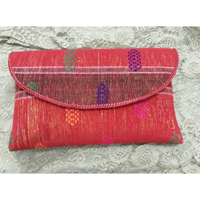 Clutch Tas Pesta Etnik Ulos Batak Sumatera