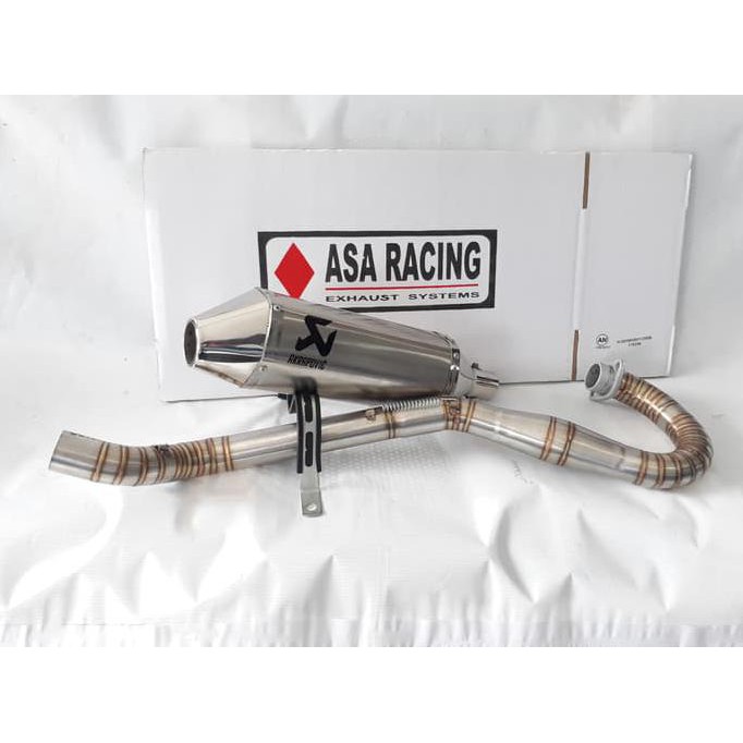 Hemat Knalpot Viar Cross 200 250 Akrapovic Titan Fullset Powerbomb Terbaru