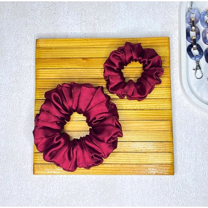 Scrunchie ikat rambut / cepol hijab / ikat rambut besar / Scrunchie hijab glossy