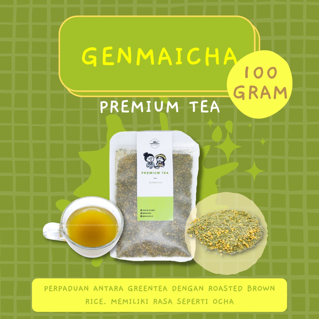 Genmaicha Tea Japanese Roasted Brown Rice Green Tea Matcha Iri Indonesia