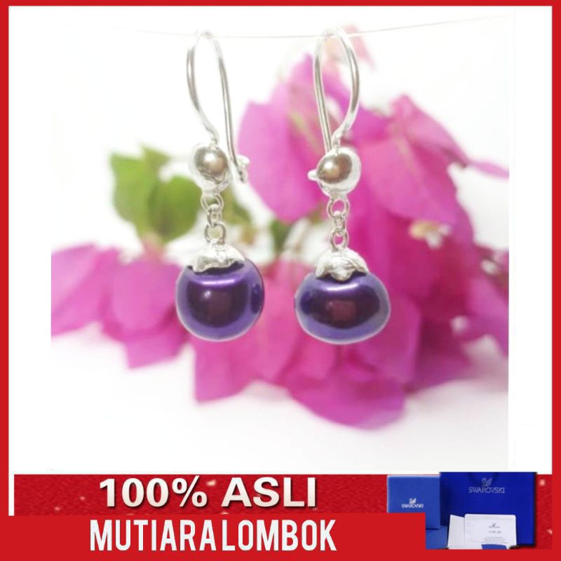perhiasan anting mutiara anting mutiara lombok asli anting perak anting mutiara  fashion wanita