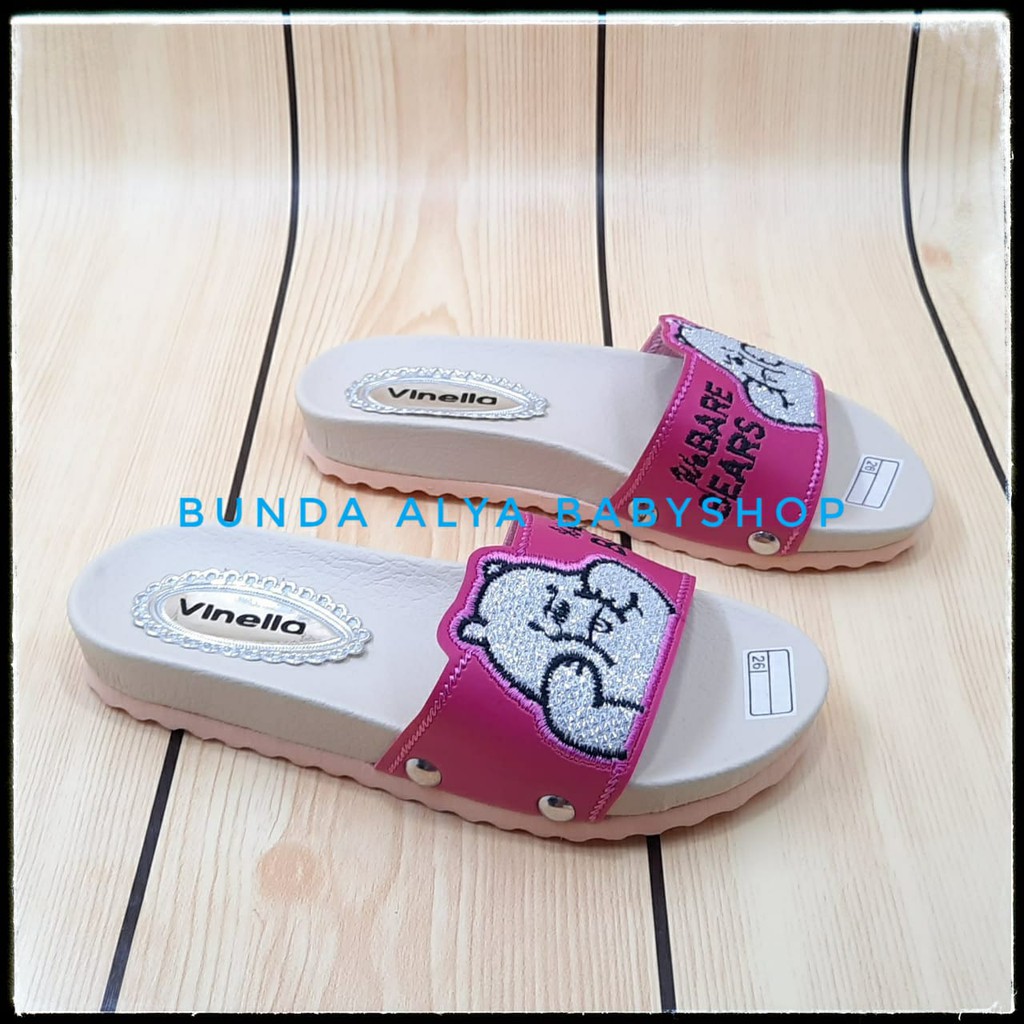 Sendal Anak Perempuan Slop Simpel Usia 4 5 6 7 Tahun BEAR FANTA Size 26 -35