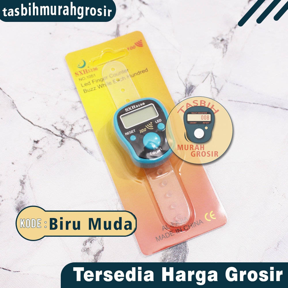 Tasbih Digital Tally Counter LED + Alarm Merk SXH / Tasbih Digital gambar Wifi