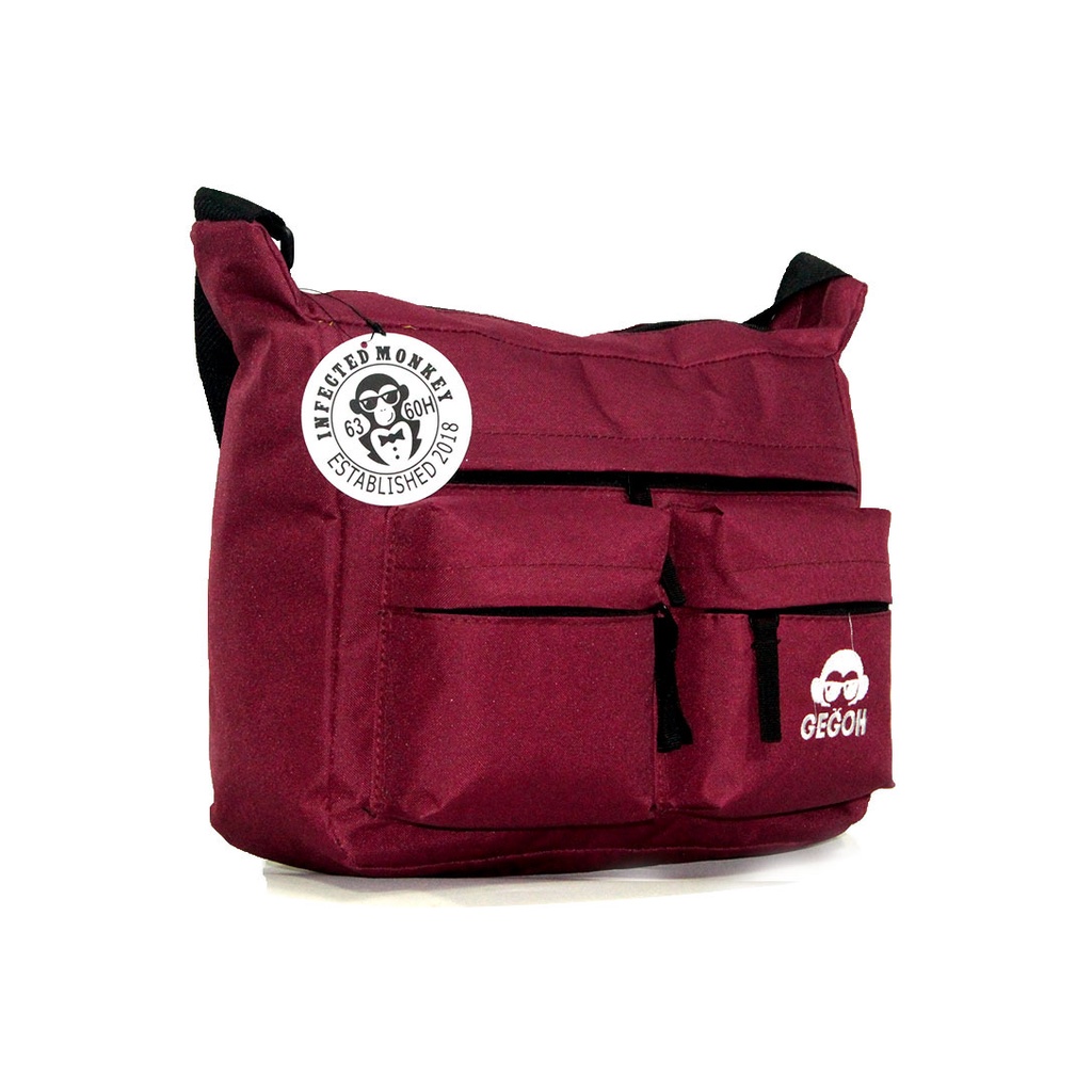 Tas Selempag Pria Gegoh Saku2 Tas Slingbag Pria Trendy Tas Slempang Bahu Pria Casual