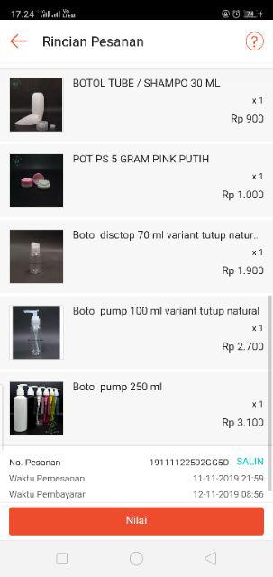 (paket 50 Pcs) Pot Cream Gram /  Ps 5 Gram Pink Putih