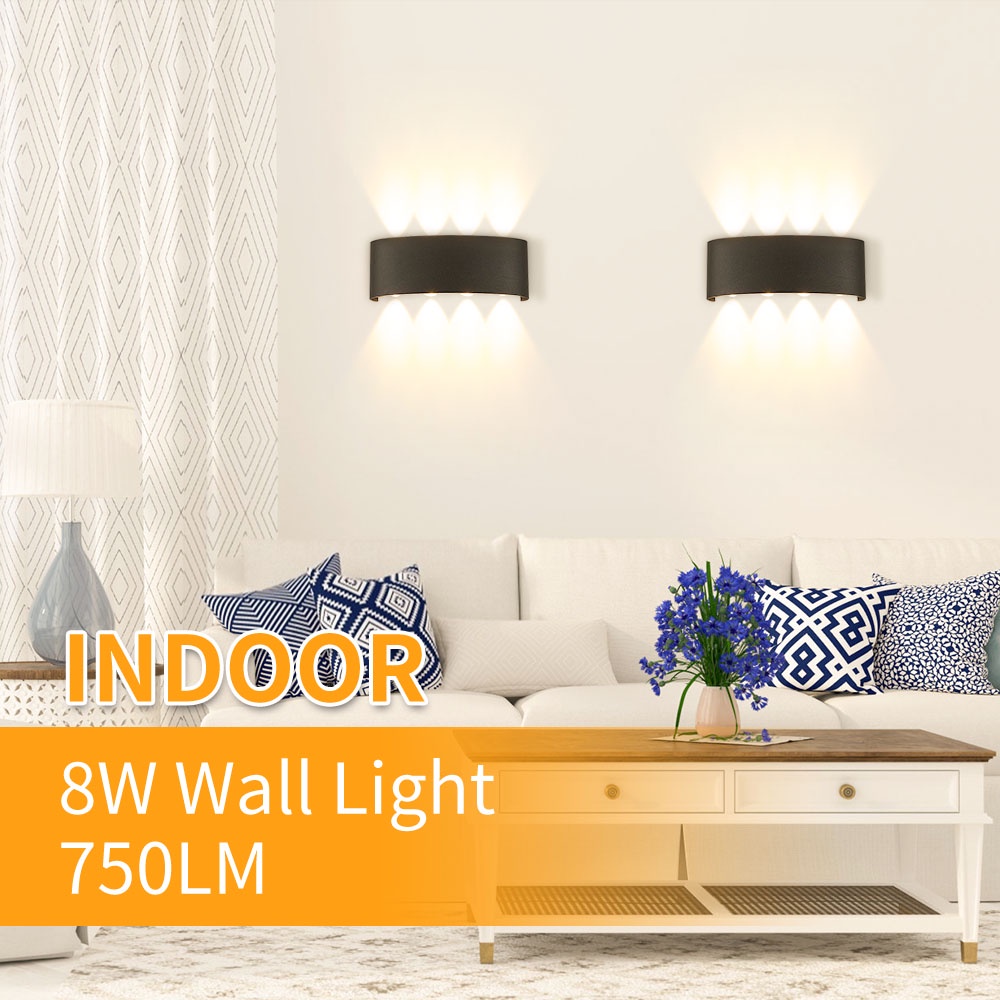 【Ini bukan lampu tenaga surya!】Lampu Dinding Taman Outdoor COB 4 MATA 6 MATA 8 MATA / LED Wall Light Minimalis 4X1W LAMPU TEMPEL COCOK UNTUK TEMBOK PILAR OUTDOOR INDOOR RUMAH-4