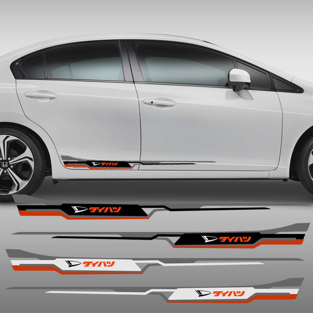 Stiker Mobil List Daihatsu Japan Samping Sepasang Cutting Sticker