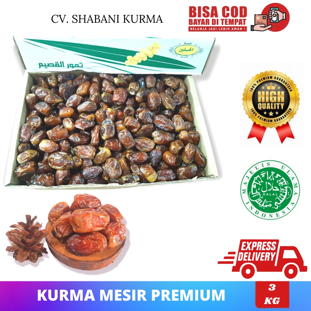 

KURMA MADU MESIR 3 KG PREMIUM ELSHANUM / KURMA GOLDEN VALLEY ORIGINAL KURMA BASAH MURAH BERKUALITAS