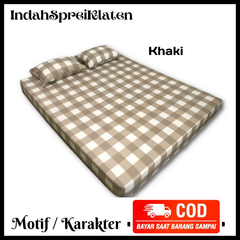 Sprei Homemade Aesthetic Kotak free Sarung Bantal Guling Seprei Kamar Aesthetic Murah