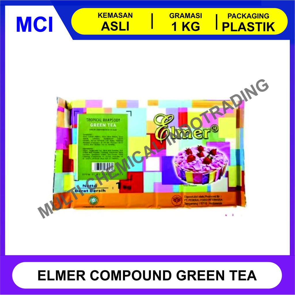 

ELMER COKLAT BATANG / CHOCOLATE COMPOUND 1 KG - GREEN TEA