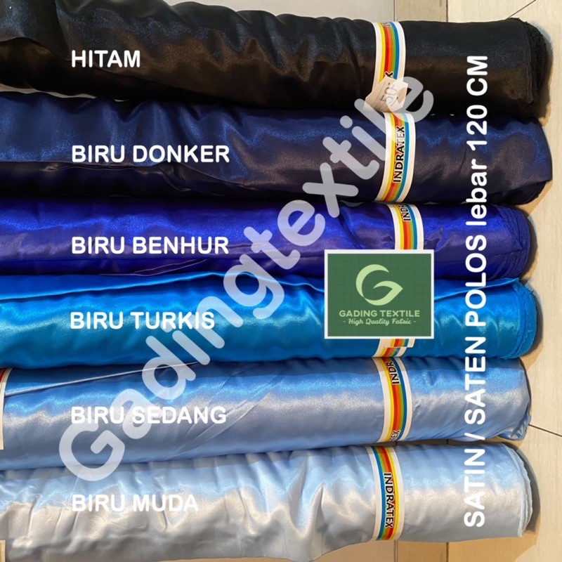 ( per setengah meter ) kain SATIN POLOS TEBAL SATEN ENGLAND CLARISA cap KUDA ZEBRA lebar 120 cm craft dekorasi schruncie hampers parsel