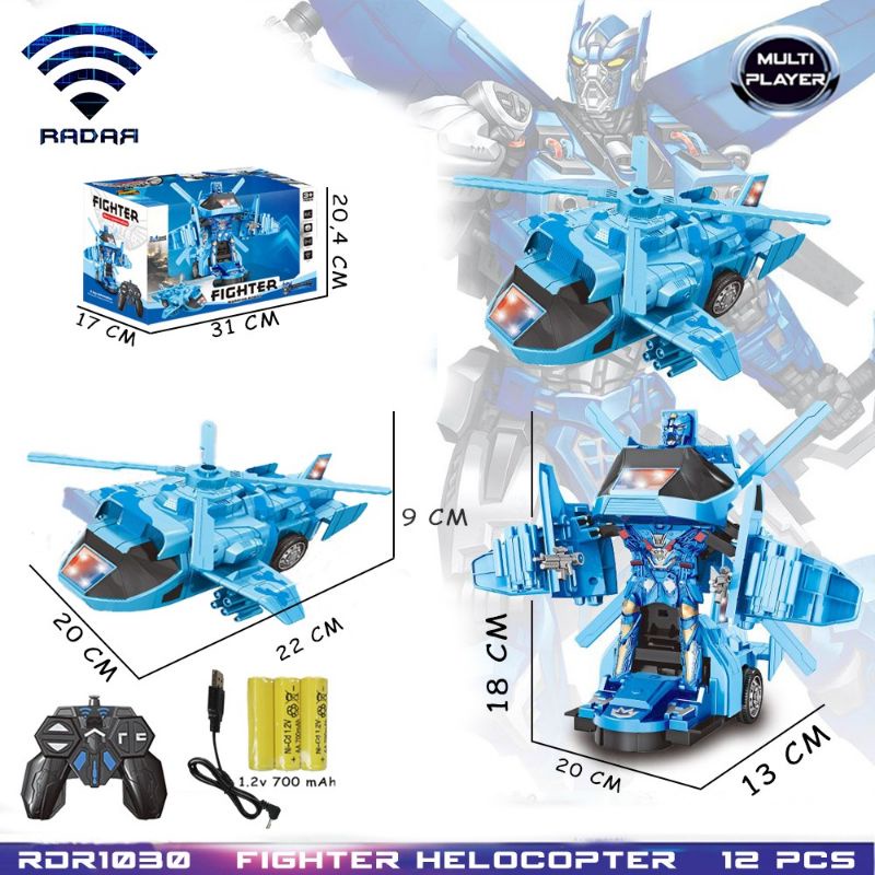 RDR1030 Transformer Helikopter/mainan anak remote control