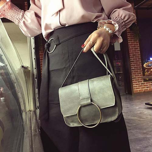 tas selempang kulit cewek sling bag leather ring fashion wanita (2A2) bta361